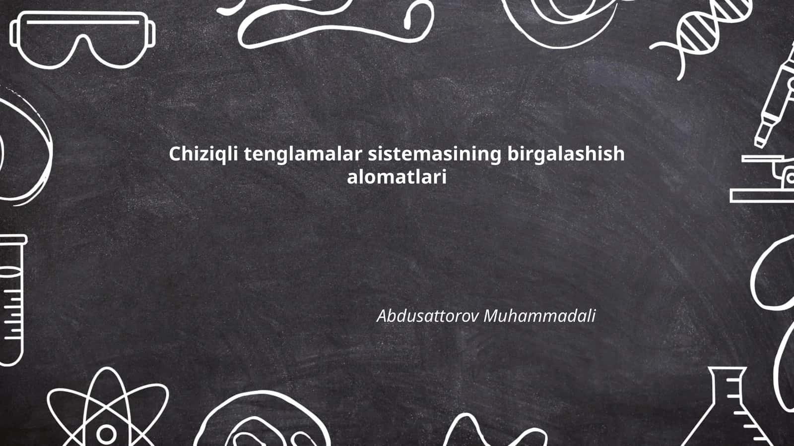 Chiziqli tenglamalar sistemasining birgalashish alomatlari