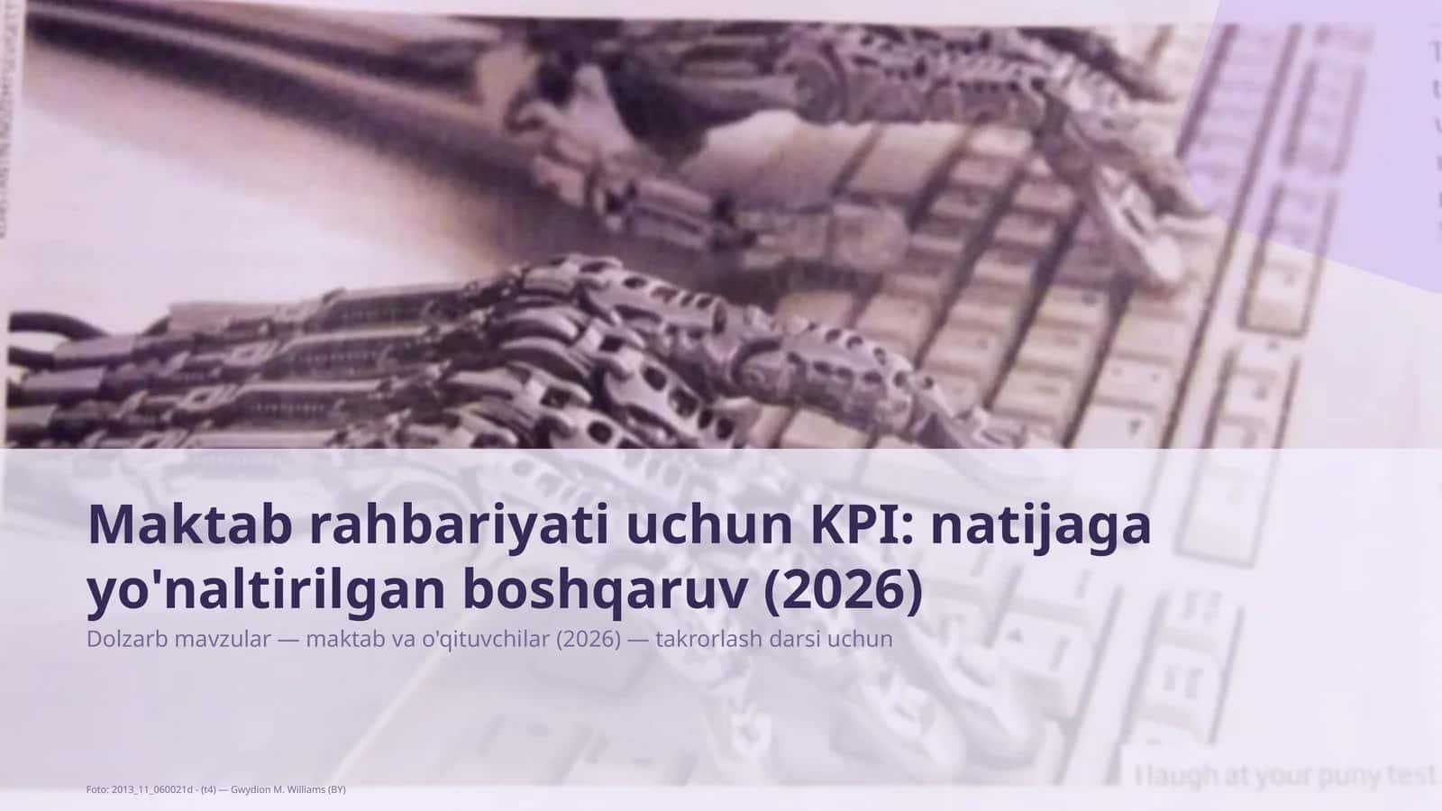 Maktab rahbariyati uchun KPI: natijaga yo'naltirilgan boshqaruv (2026)