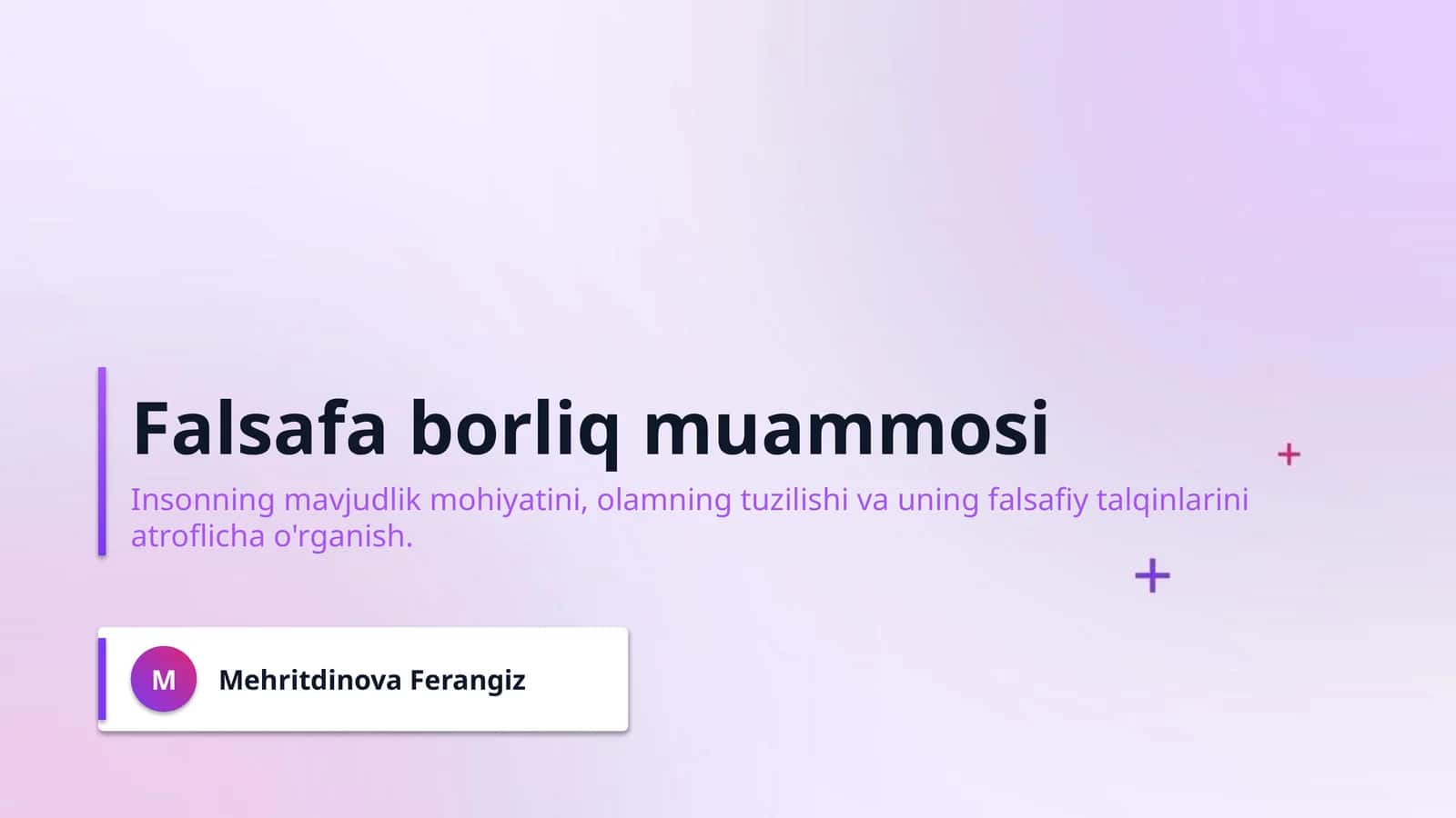 Falsafa borliq muammosi
