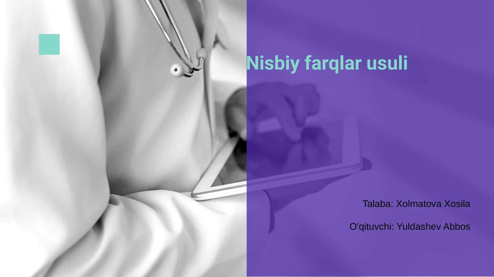 Nisbiy farqlar usuli