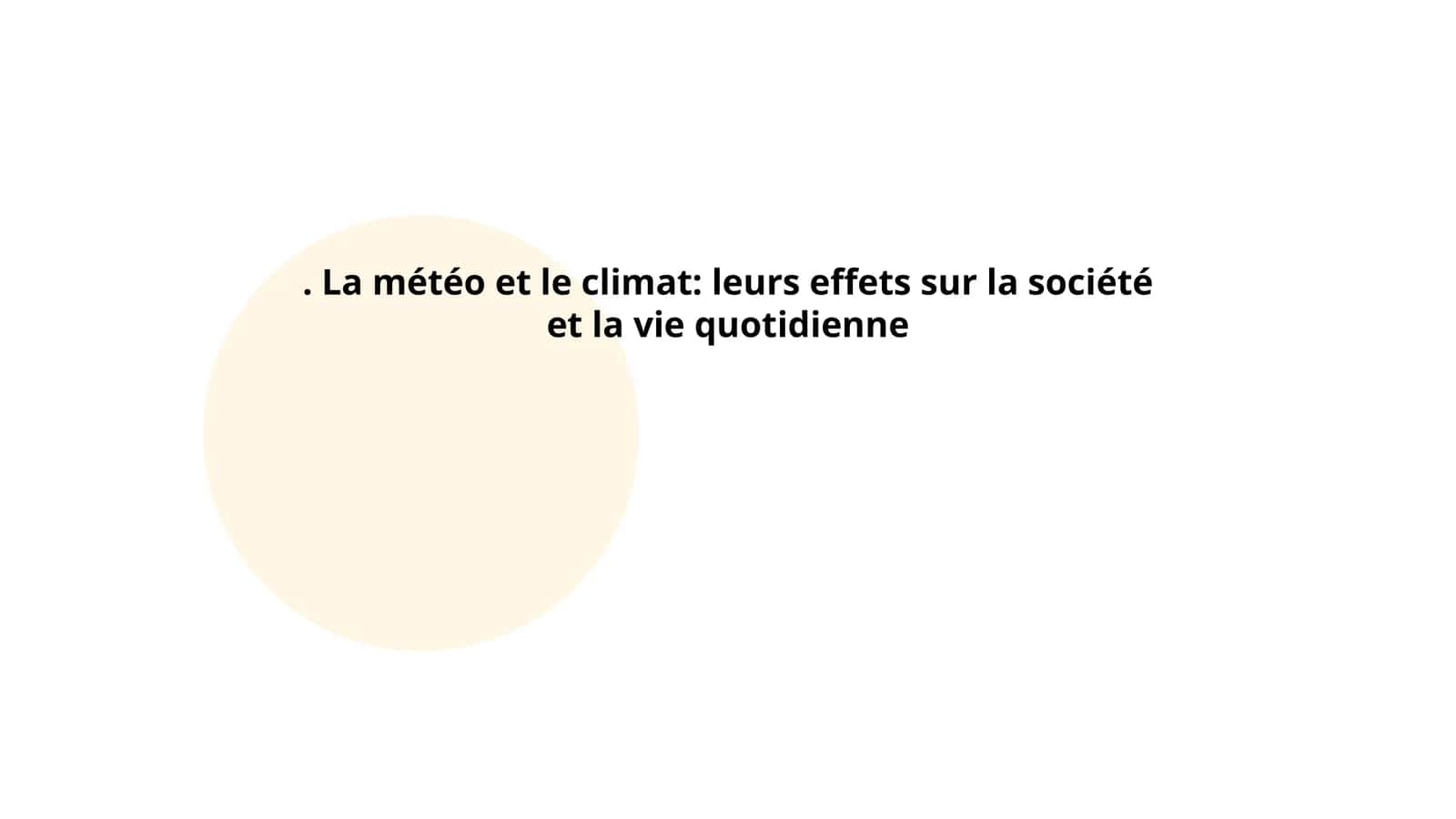 Les changements climatiques et leurs impacts sur l’agriculture