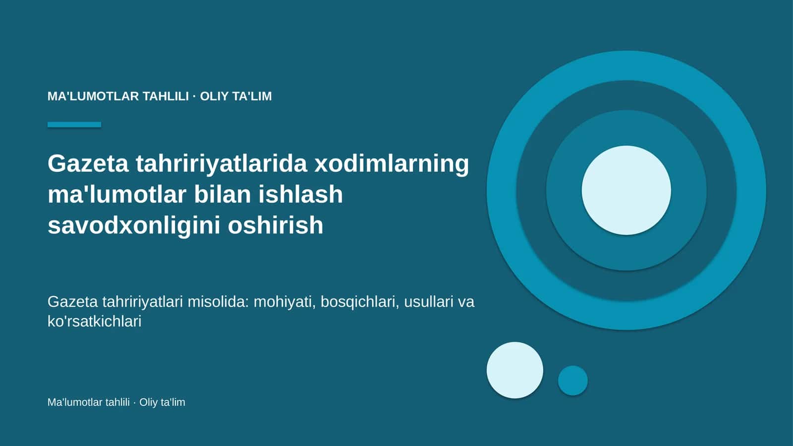 gazeta tahririyatlarida xodimlarning ma'lumotlar bilan ishlash savodxonligini oshirish 5474