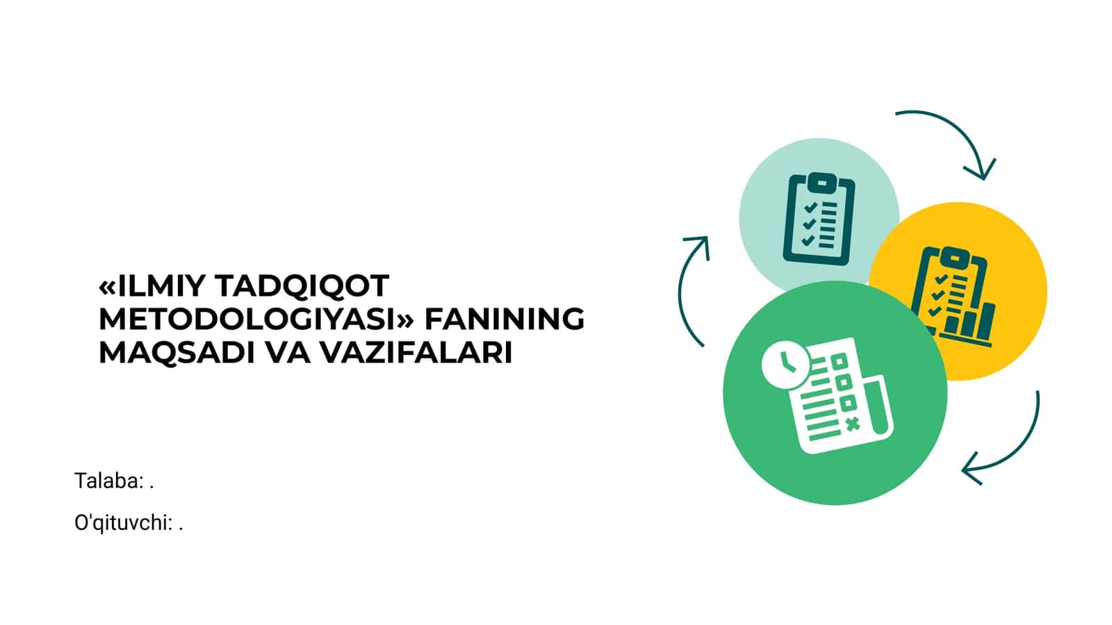 ILMIY TADQIQOT METODOLOGIYASI
