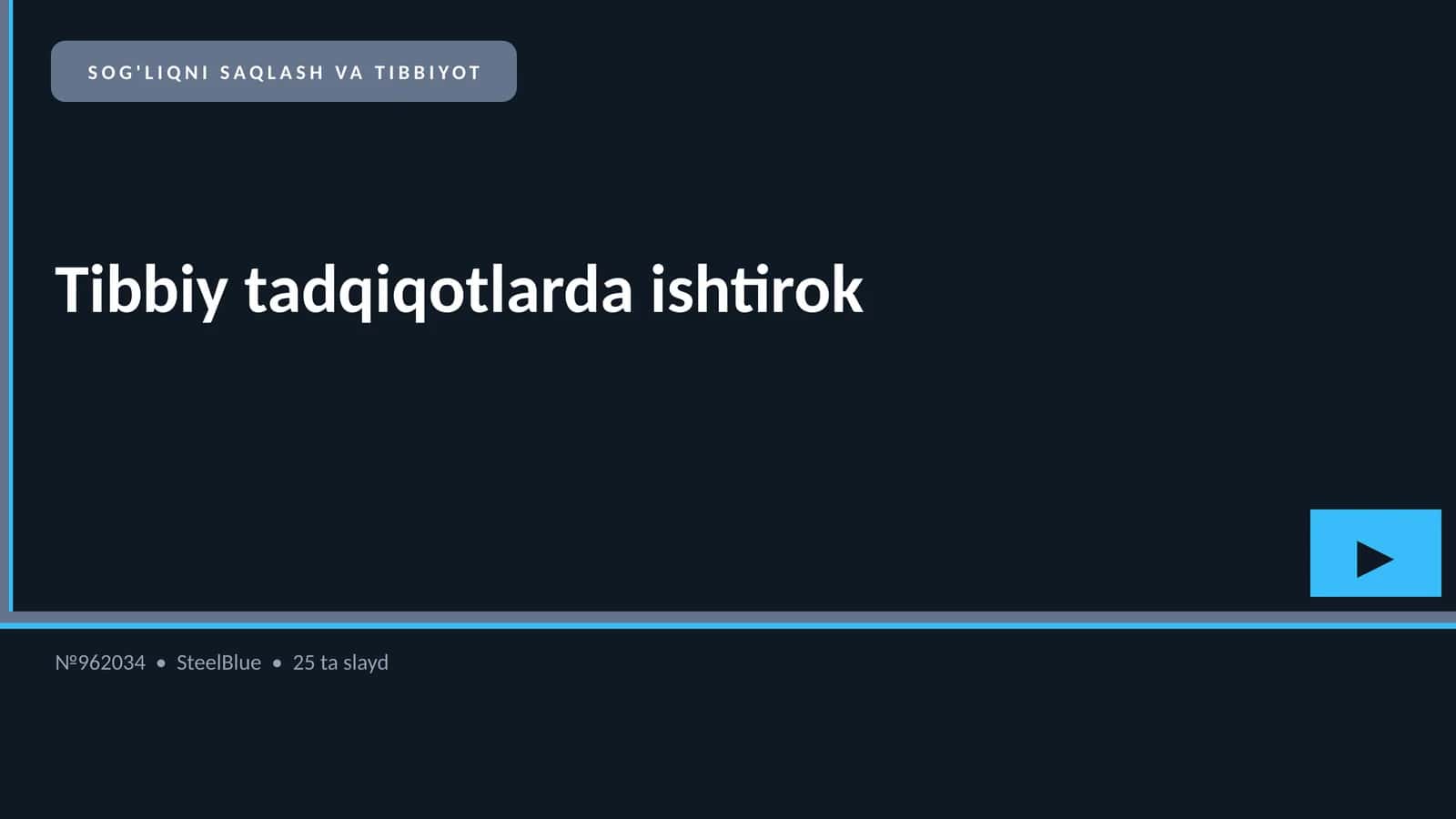 SOG'LIQNI SAQLASH VA TIBBIYOT