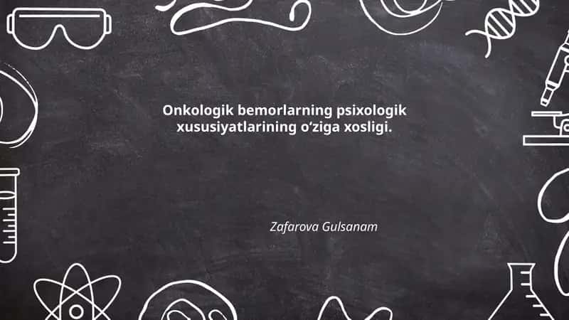 Onkologik bemorlarning psixologik xususiyatlari