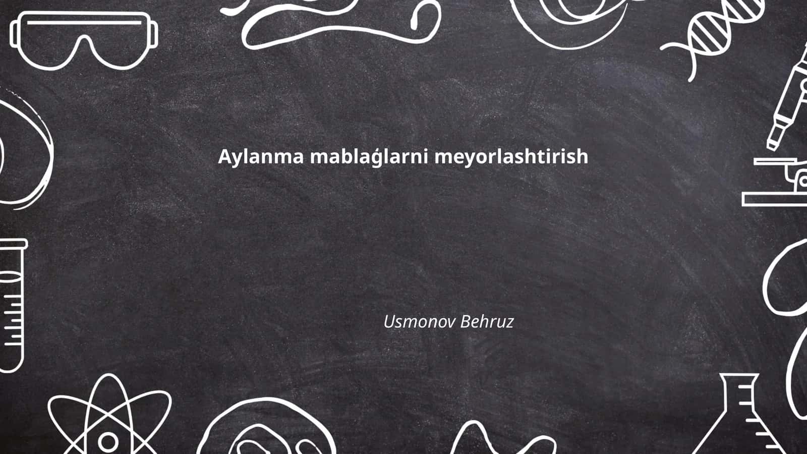 Aylanma mablag'larni meyorlashtirish