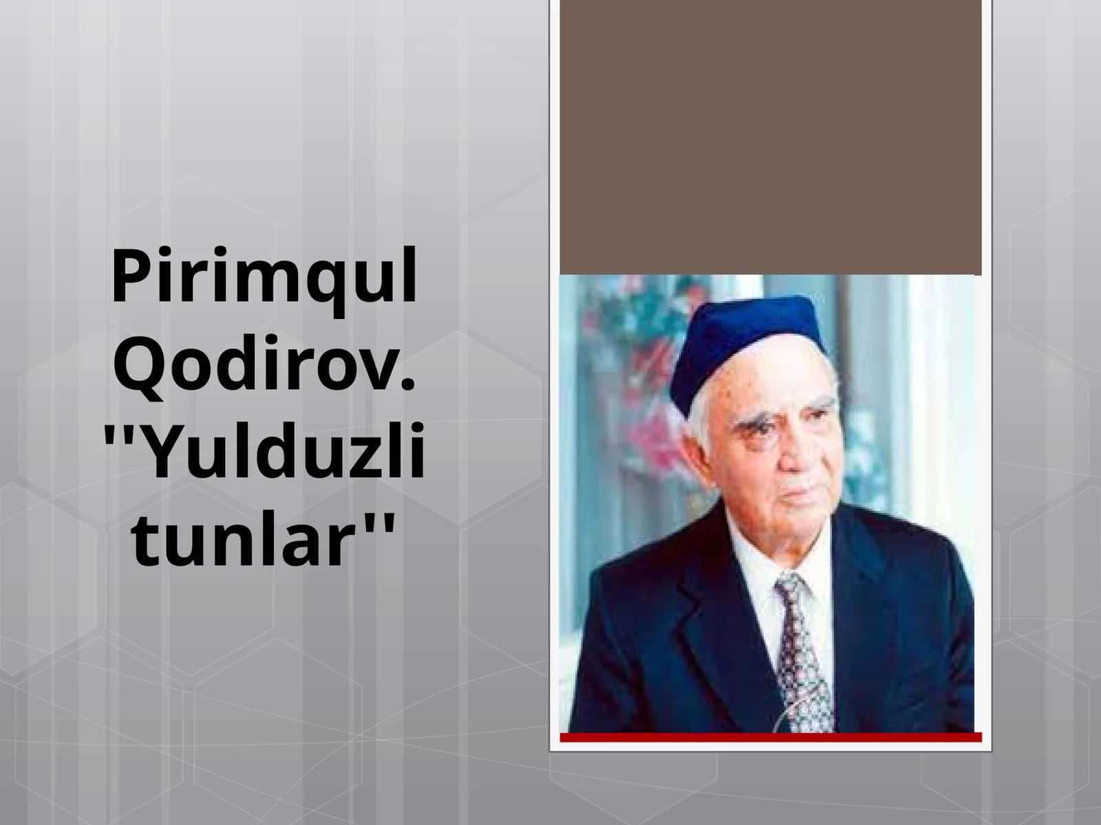 PirimqulQodirov. ''Yulduzlitunlar''