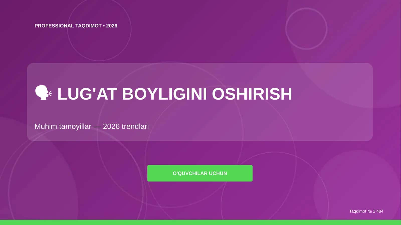Lug'at Boyligini Oshirish: 2026 Trendlari