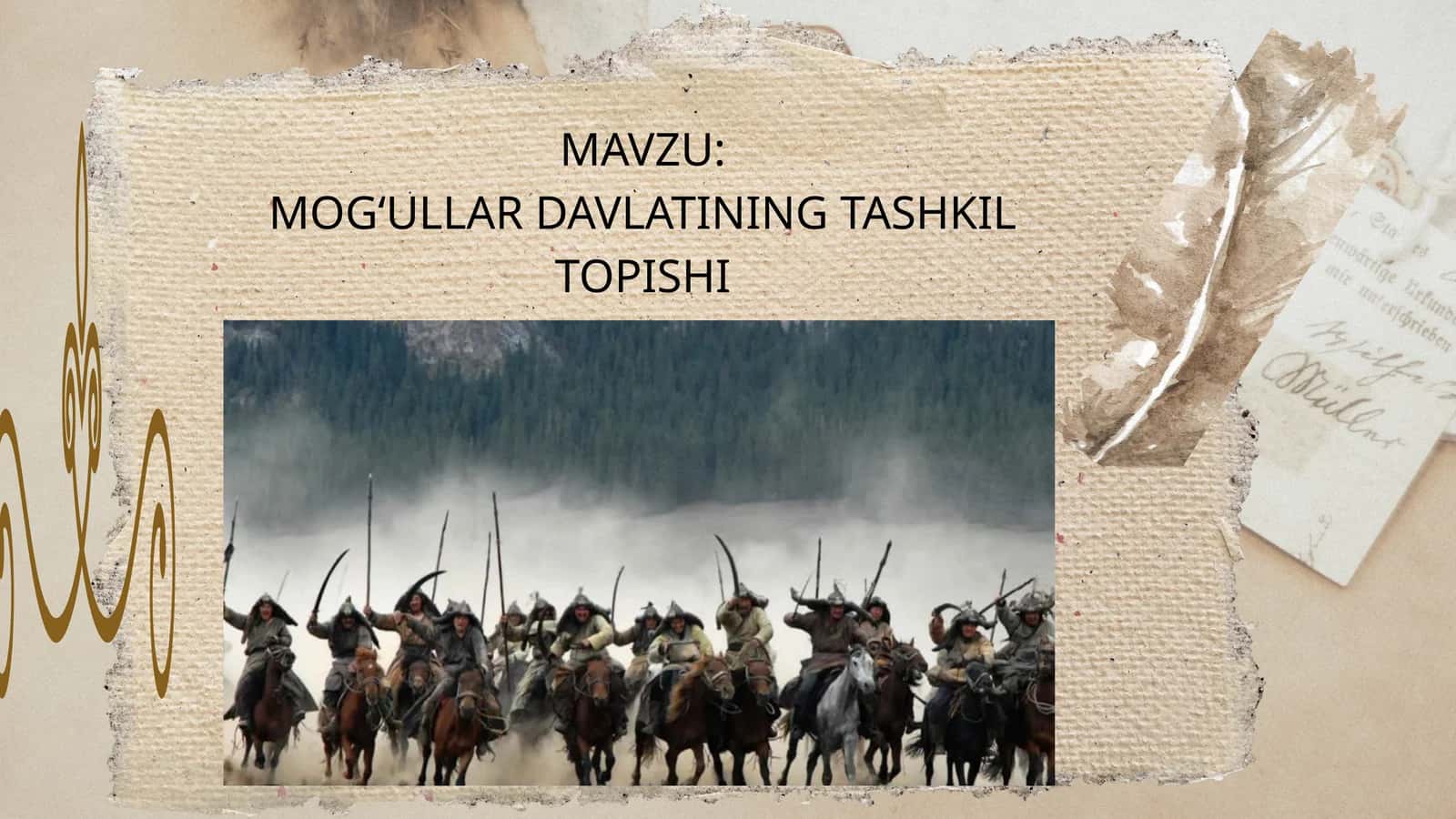 MOGʻULLAR DAVLATINING TASHKIL TOPISHI