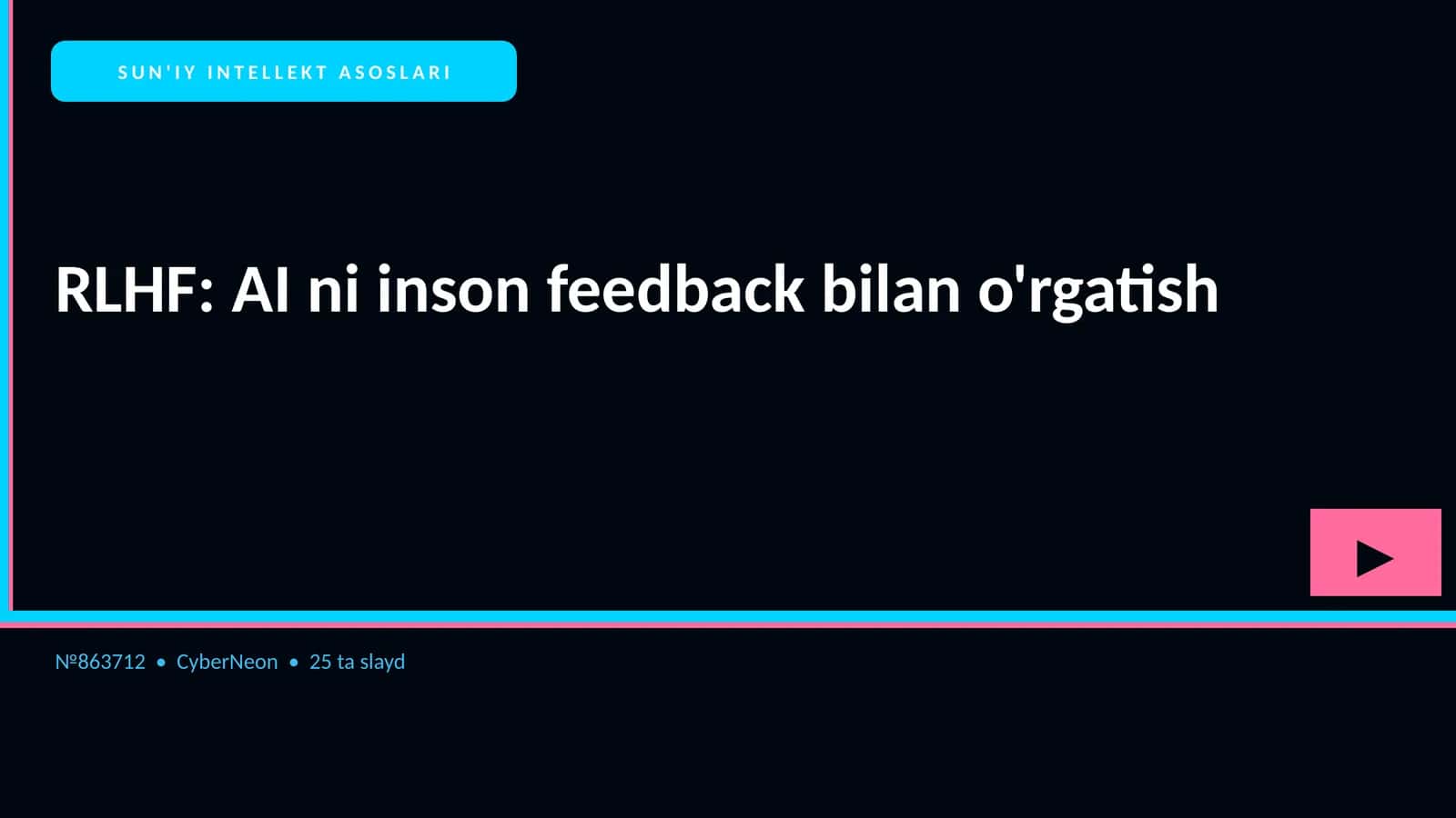 SUN'IY INTELLEKT ASOSLARI