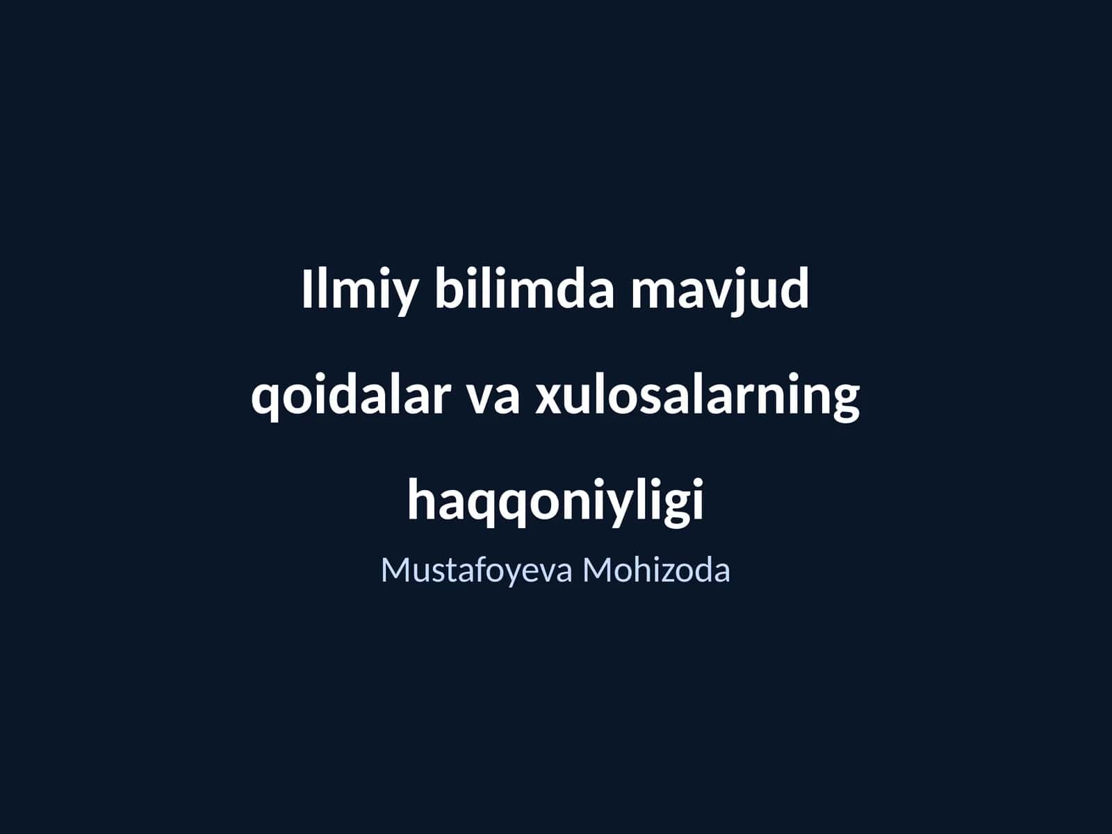 Ilmiy bilish nazariyasi
