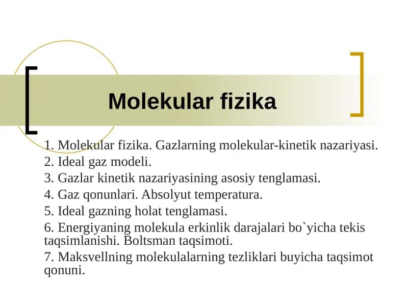 Molekular fizika