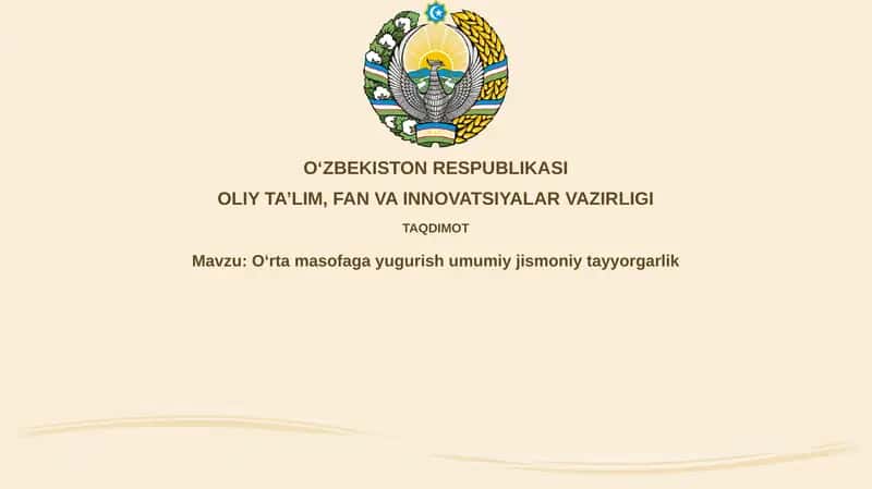 Umumiy jismoniy tayyorgarlik asoslari