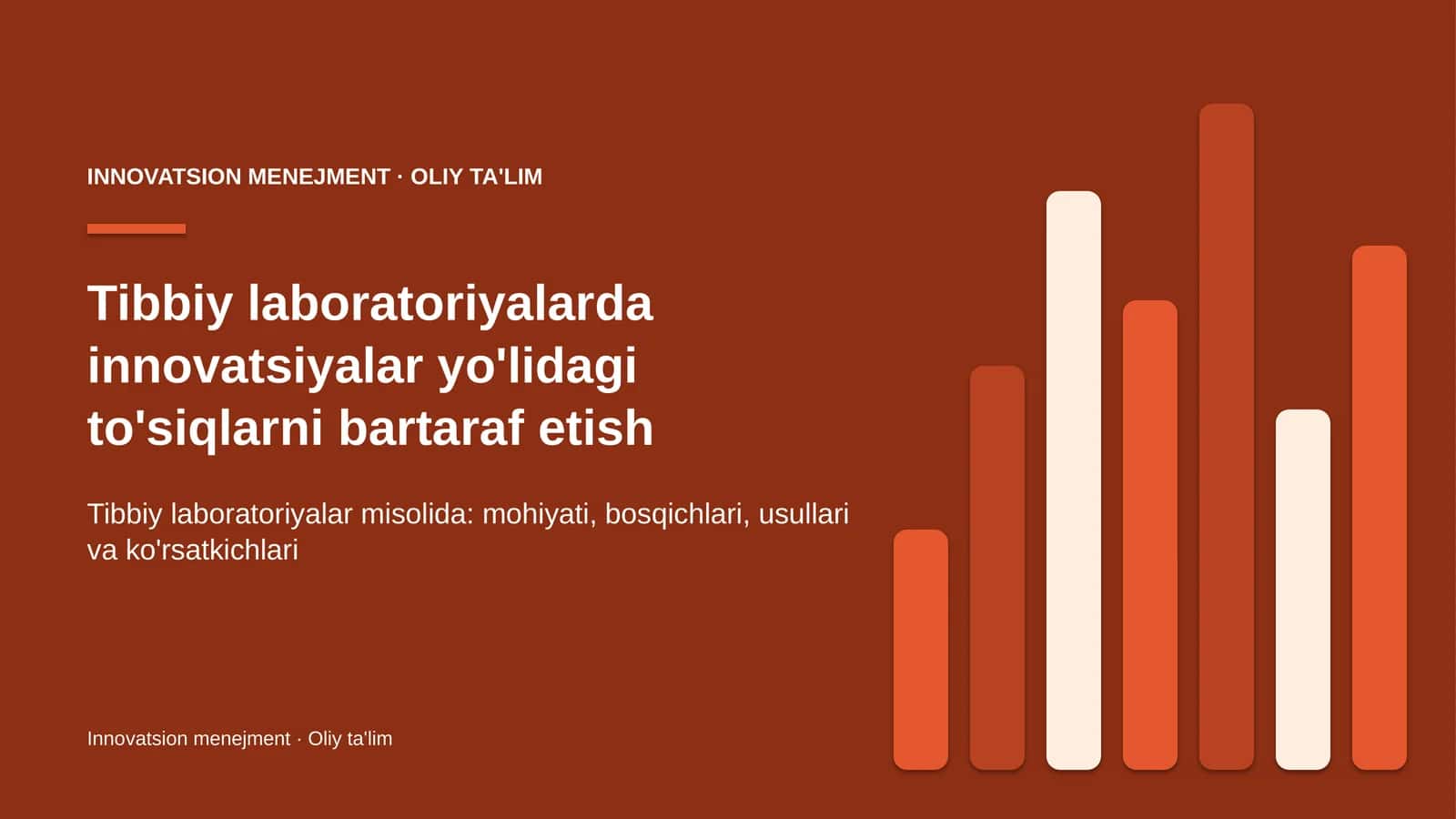 tibbiy laboratoriyalarda innovatsiyalar yo'lidagi to'siqlarni bartaraf etish 6367