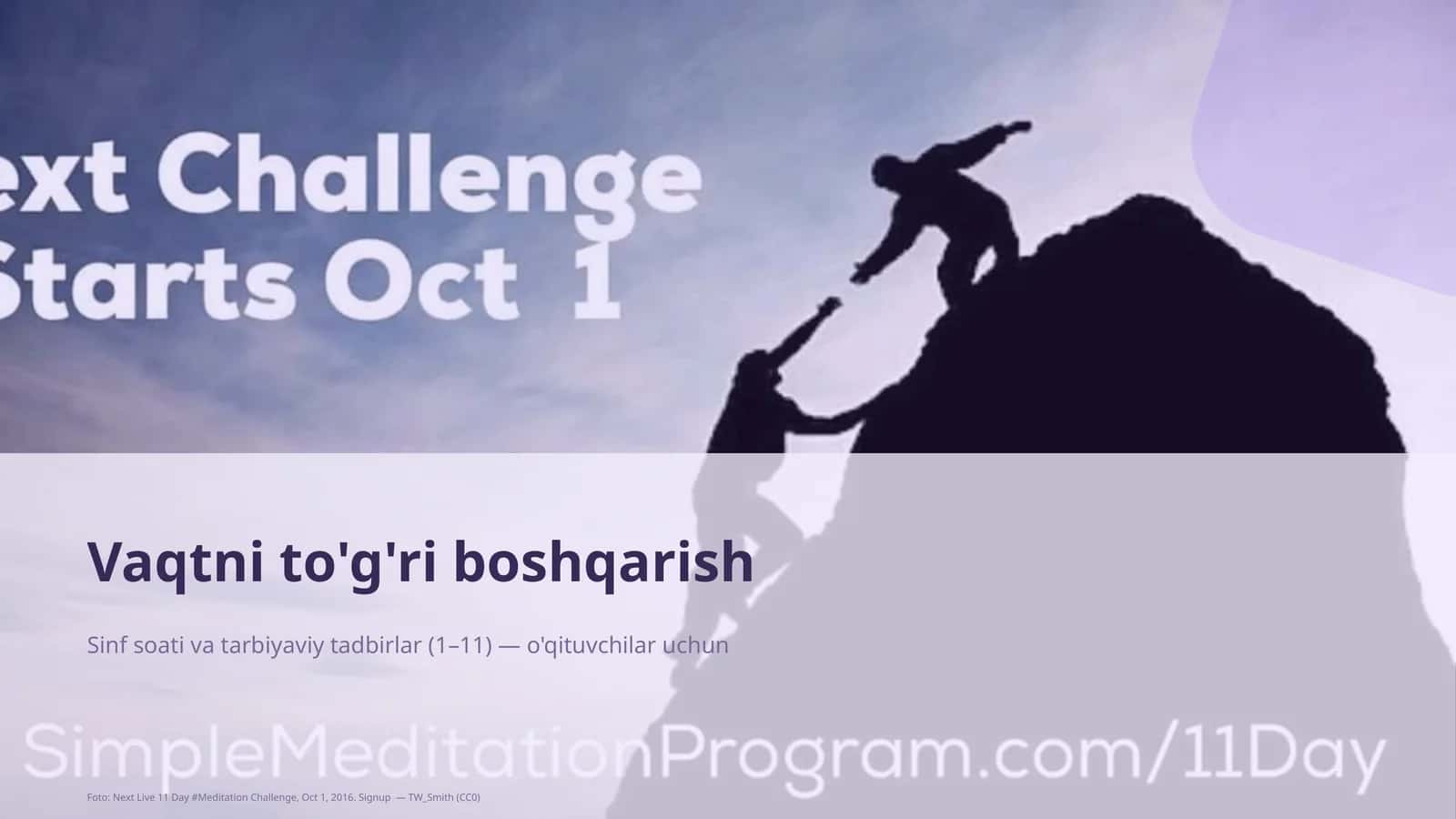 Vaqtni to'g'ri boshqarish
