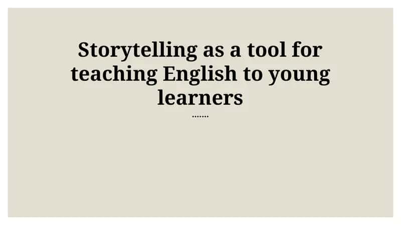 Unlocking Language: Storytelling's Power for Young Learners