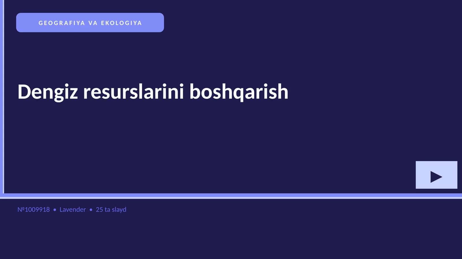 GEOGRAFIYA VA EKOLOGIYA