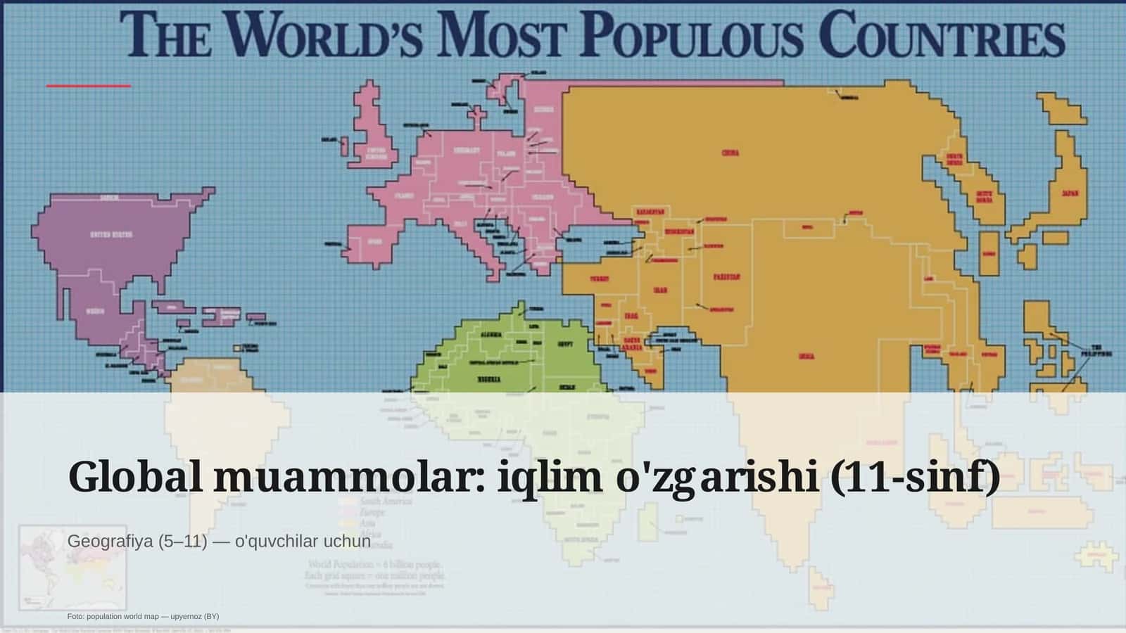 Global muammolar: iqlim o'zgarishi (11-sinf)