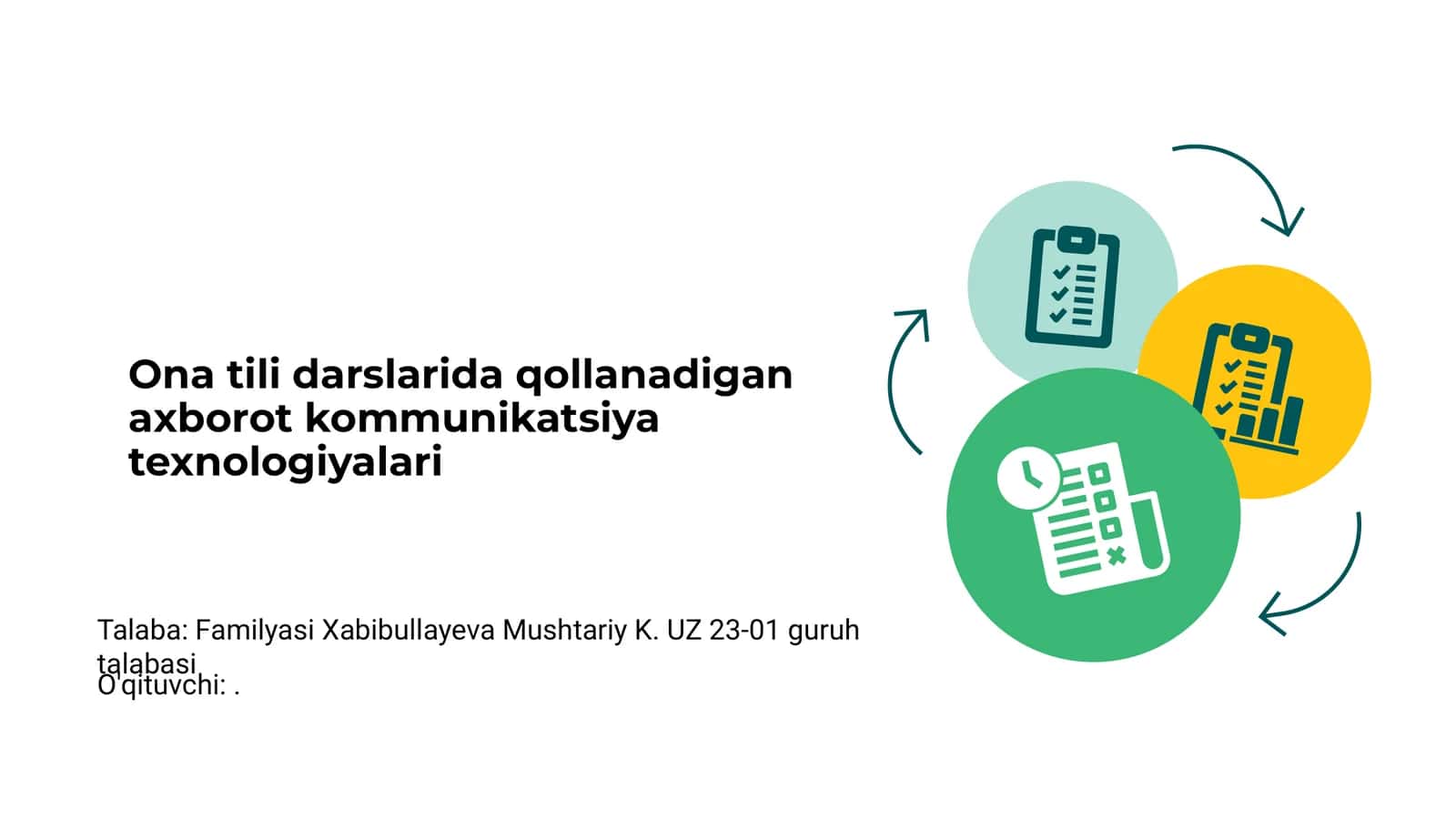 Ona tili darslarida qollanadigan axborot kommunikatsiya texnologiyalari