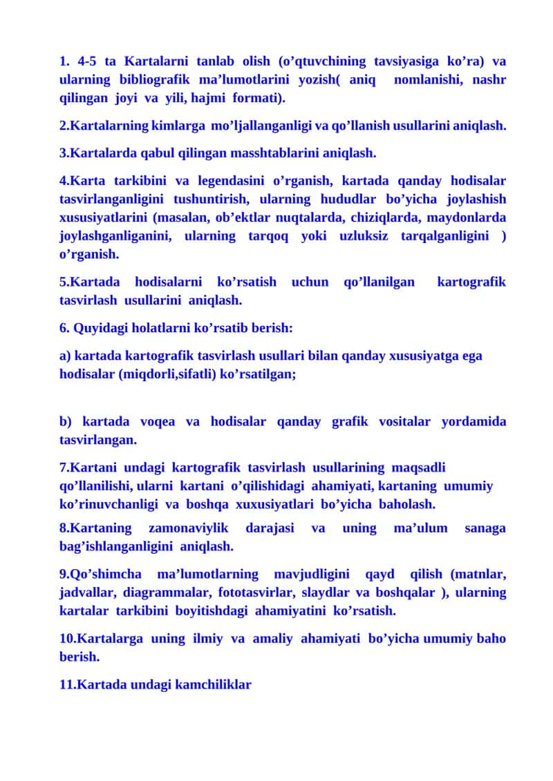 Kartografiya asoslari