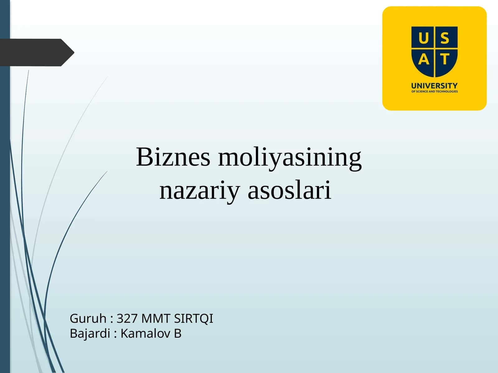 Biznesmoliyasining nazariyasoslari
