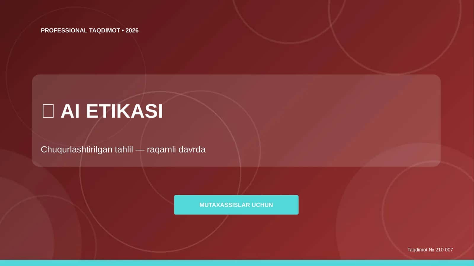 AI Etikasi Chuqurlashtirilgan Tahlil