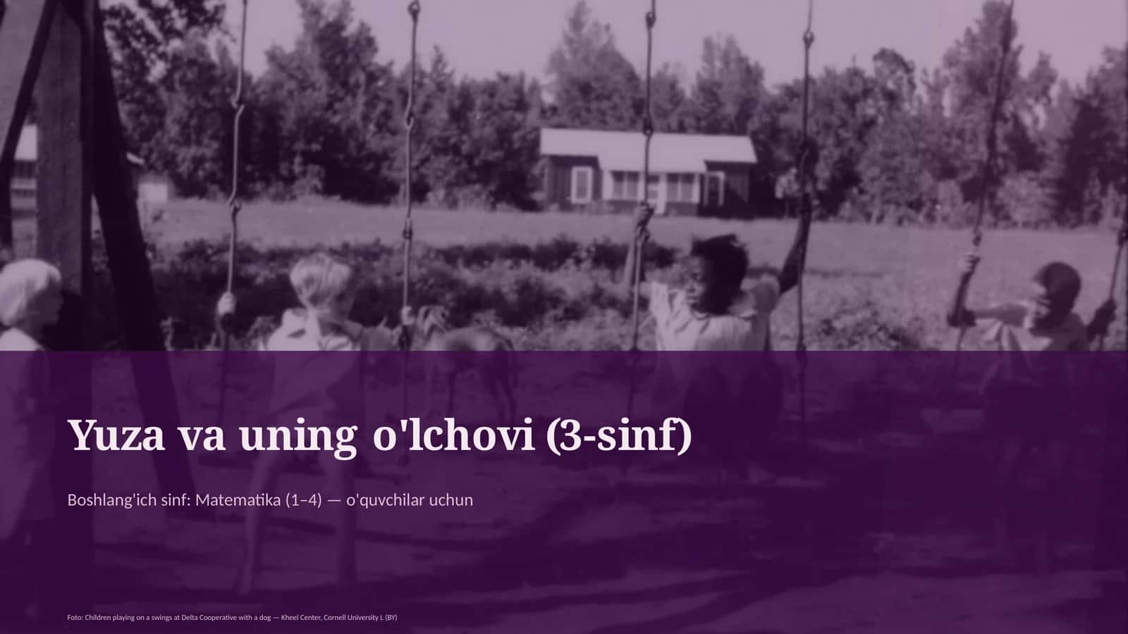 Yuza va uning o'lchovi (3-sinf)