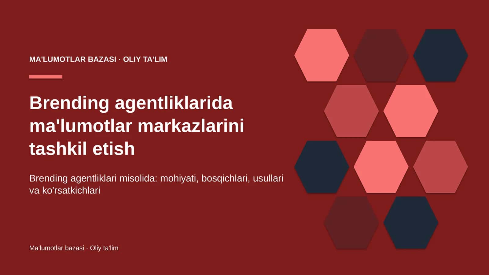 Ma'lumotlar markazlarini tashkil etish: mohiyati