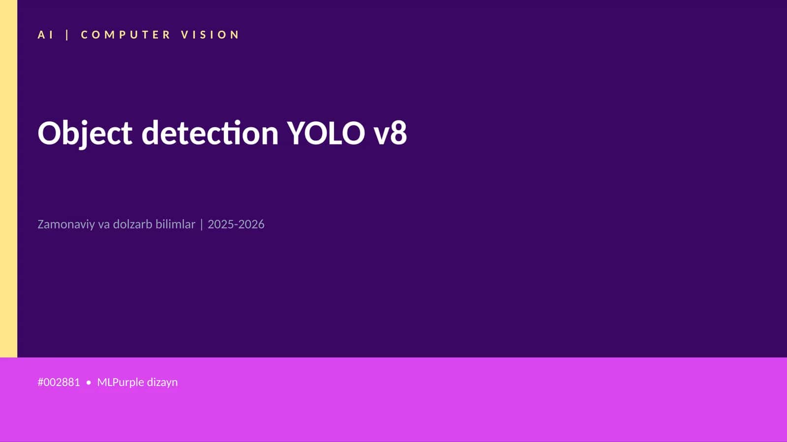 Object detection YOLO v8
