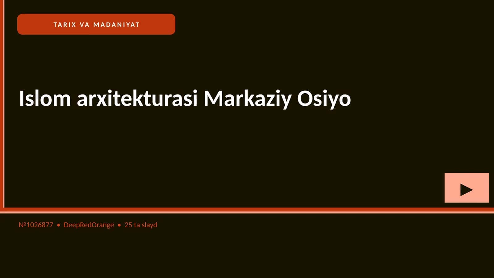 Islom arxitekturasi Markaziy Osiyo