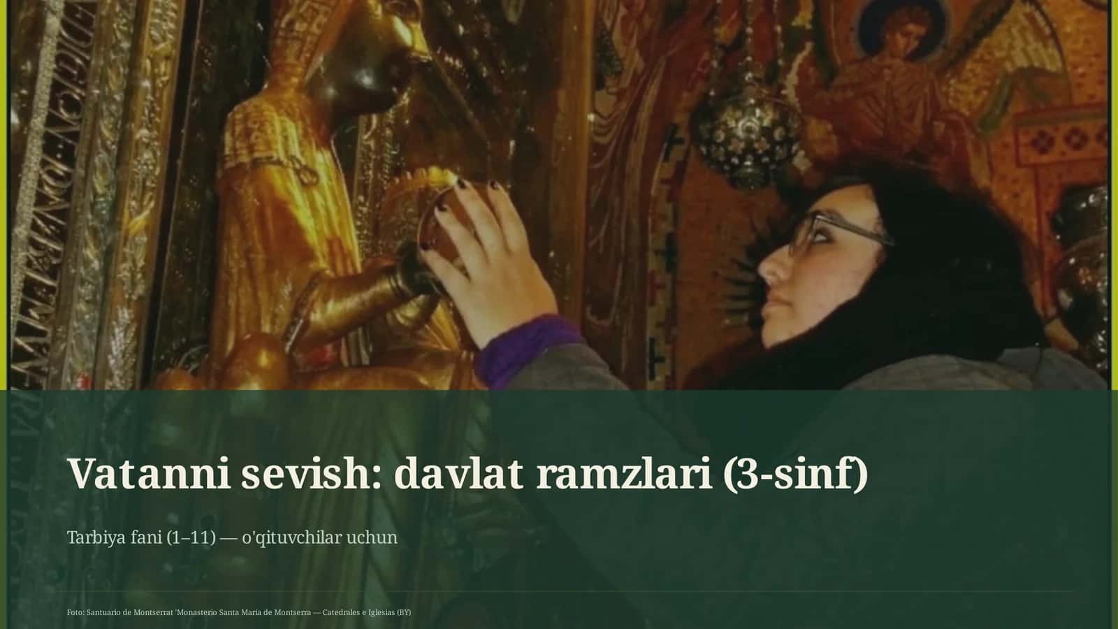 Vatanni sevish: davlat ramzlari (3-sinf)