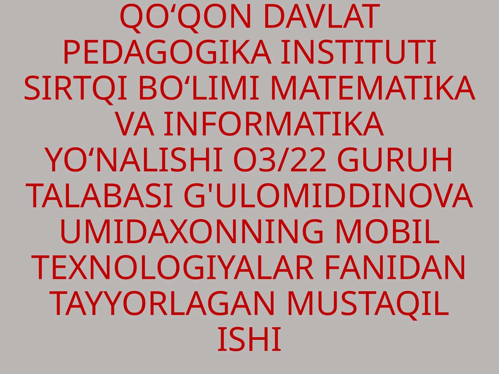 Thunkable tizimida mobil ilovalar yaratishga qo‘yilgan talablar turlari