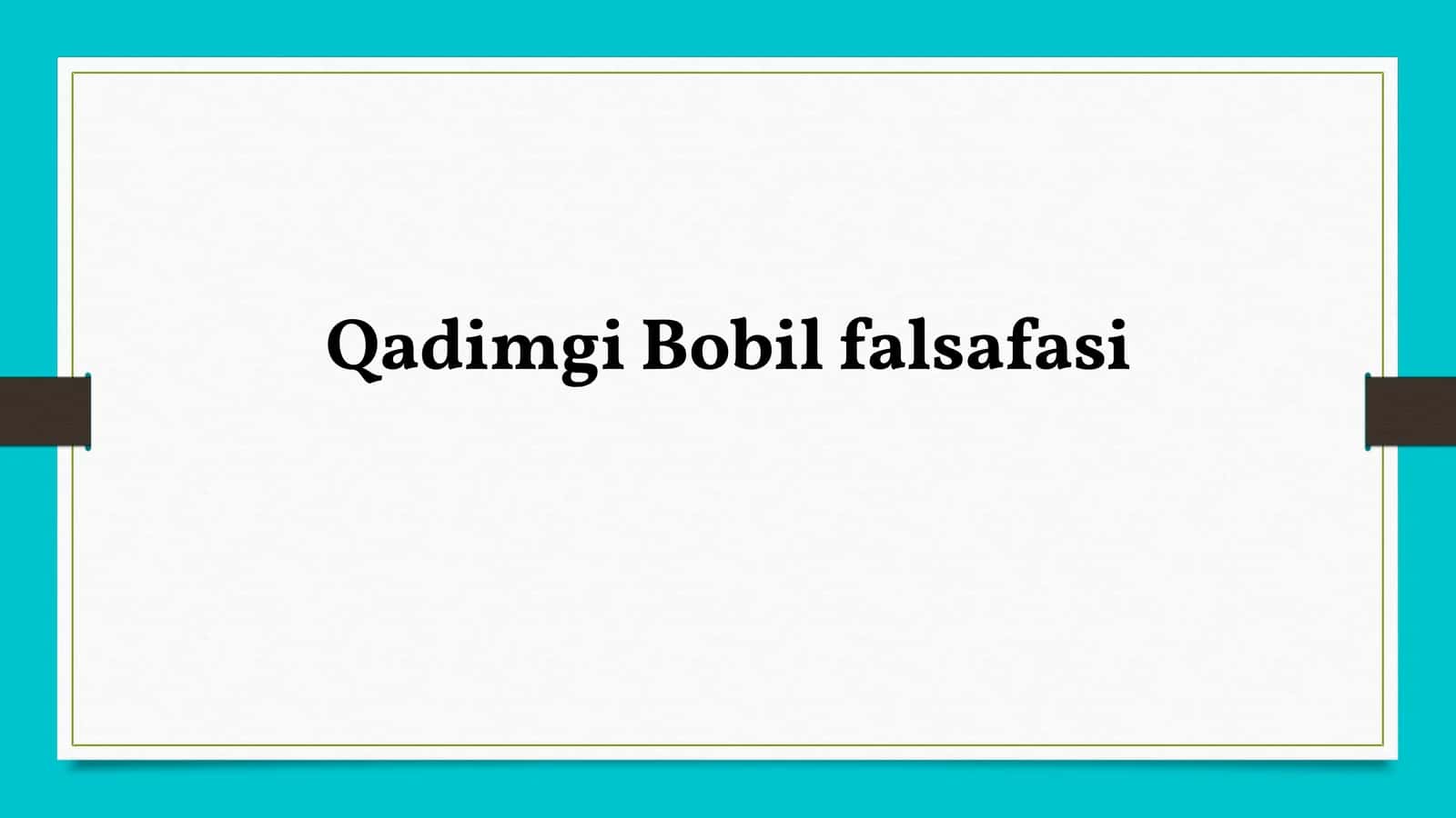 Qadimgi Bobil falsafasi