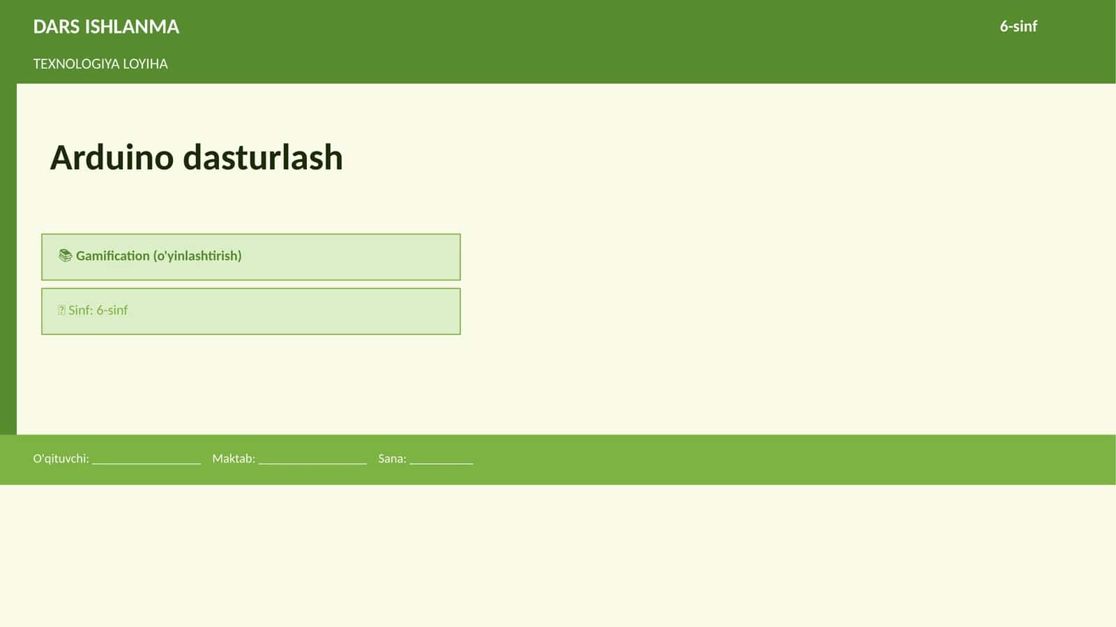 Arduino dasturlash