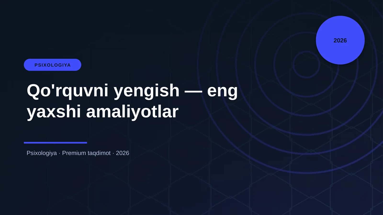 Qo'rquvni yengish — eng yaxshi amaliyotlar