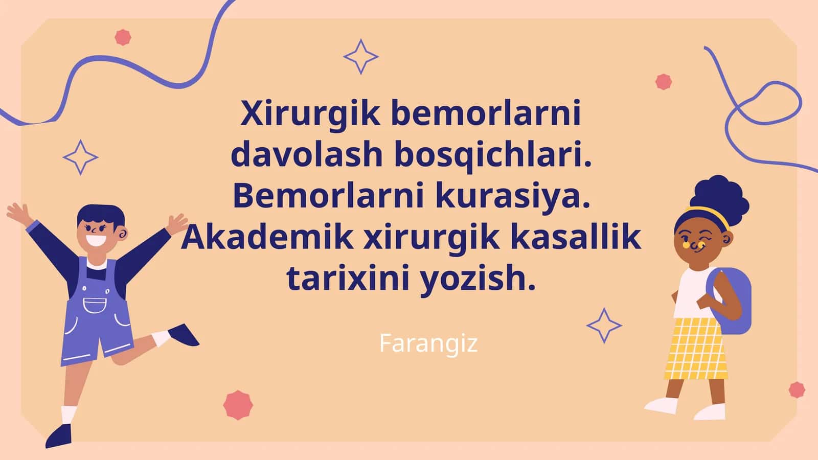 Xirurgik bemorlarni davolash bosqichlari