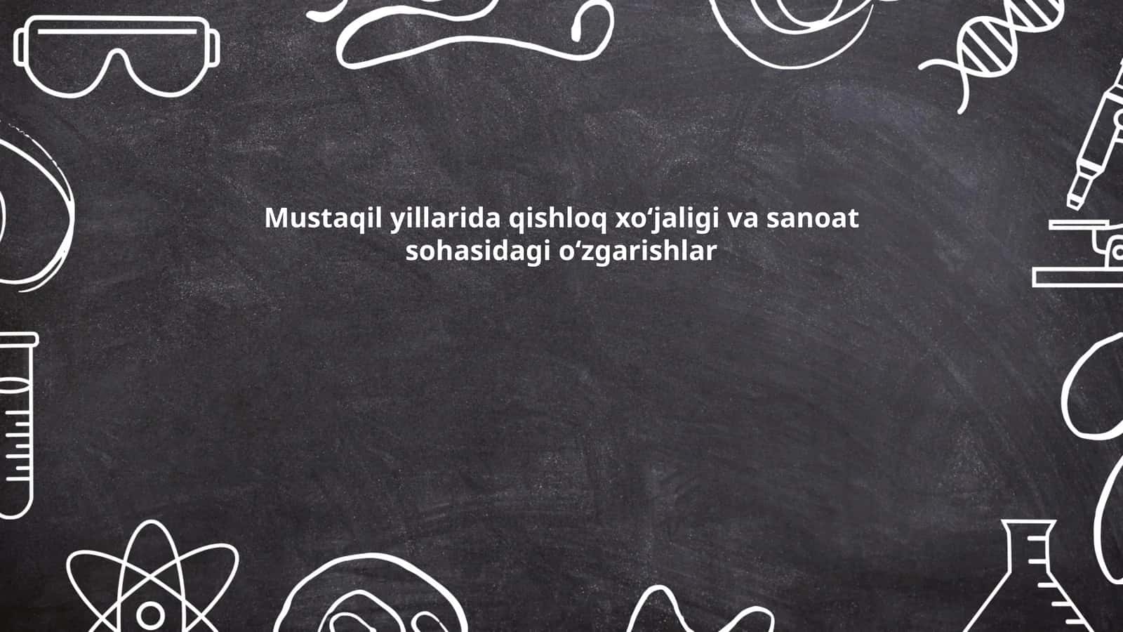 Mustaqil Oʻzbekistonning qishloq xoʻjaligidagi islohotlar