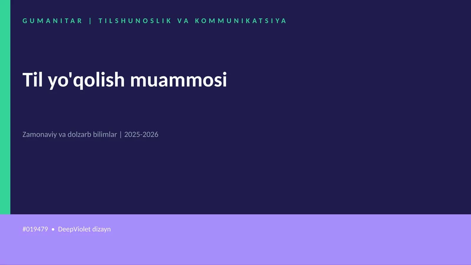 Til yo'qolish muammosi