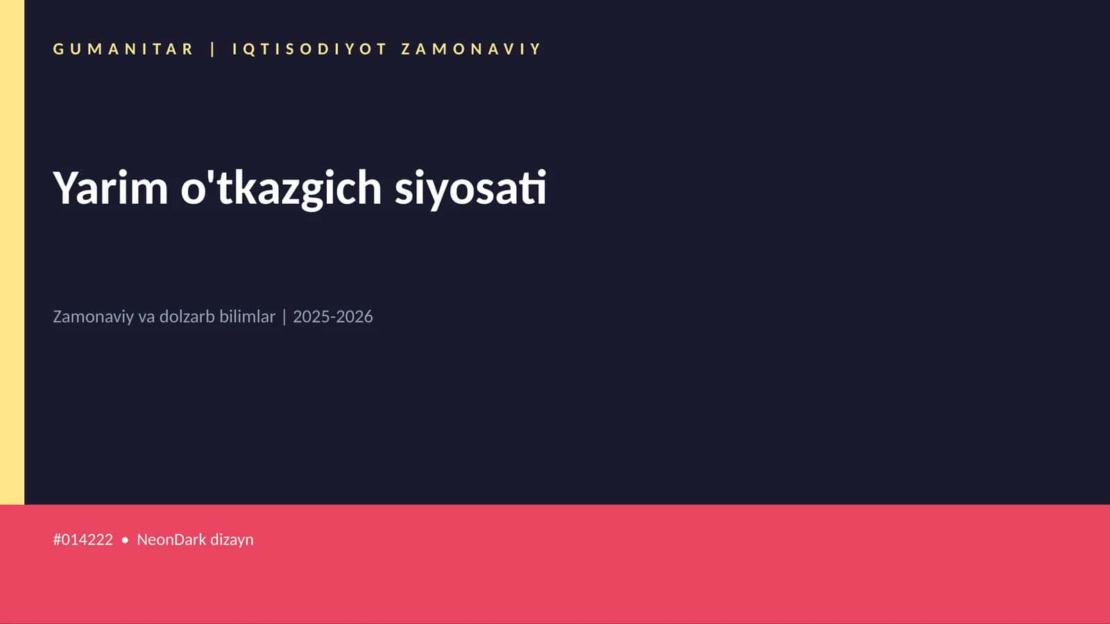 Yarim o'tkazgich siyosati