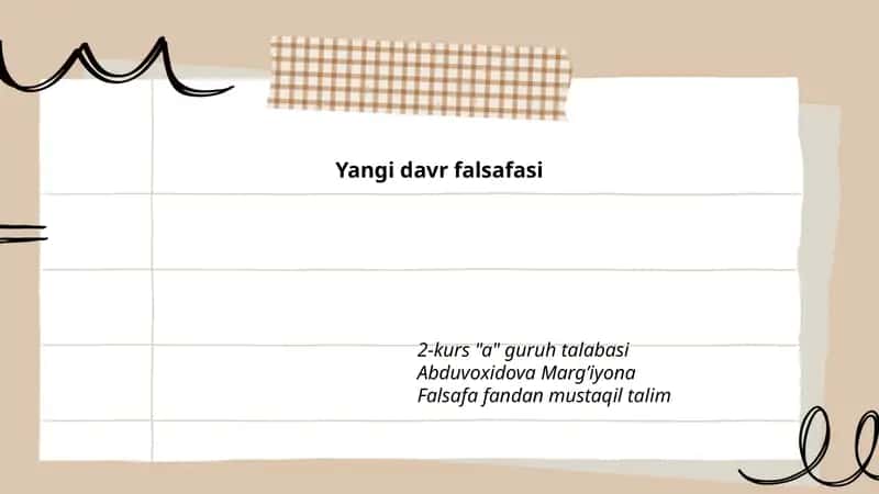Yangi davr falsafasi