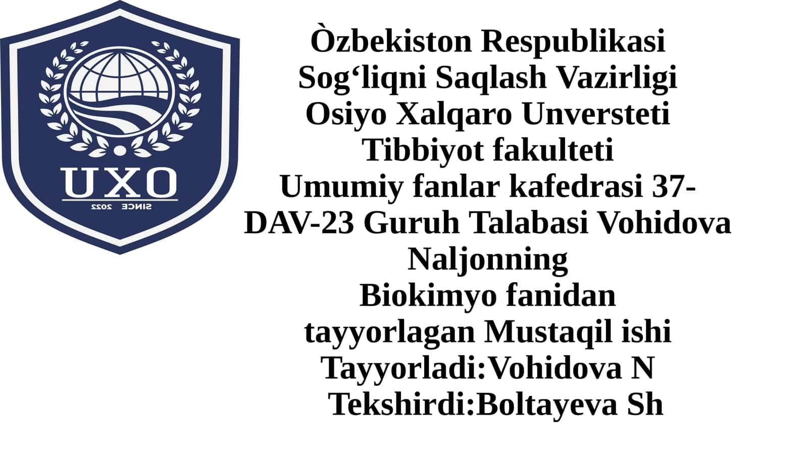 Sensor tizimlar faoliyatining biokimyoviy asoslari