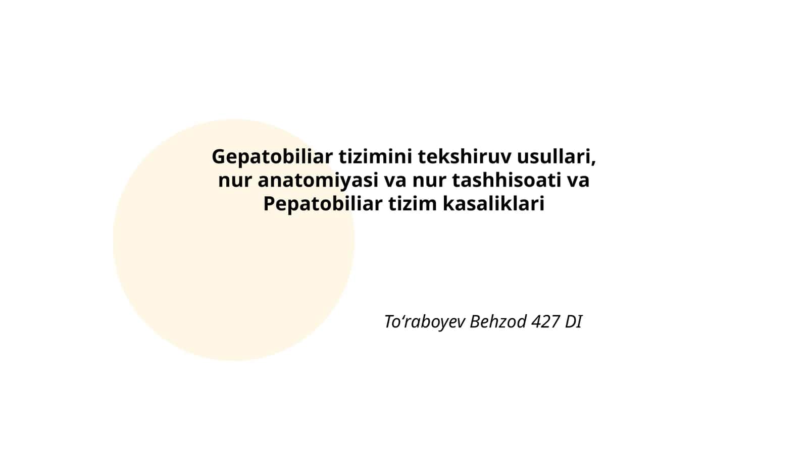 Gepatobiliar tizimini tekshiruv usullari