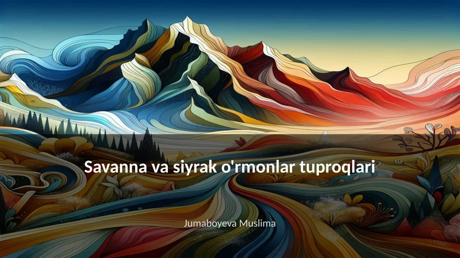 Savanna va siyrak o'rmonlar tuproqlari
