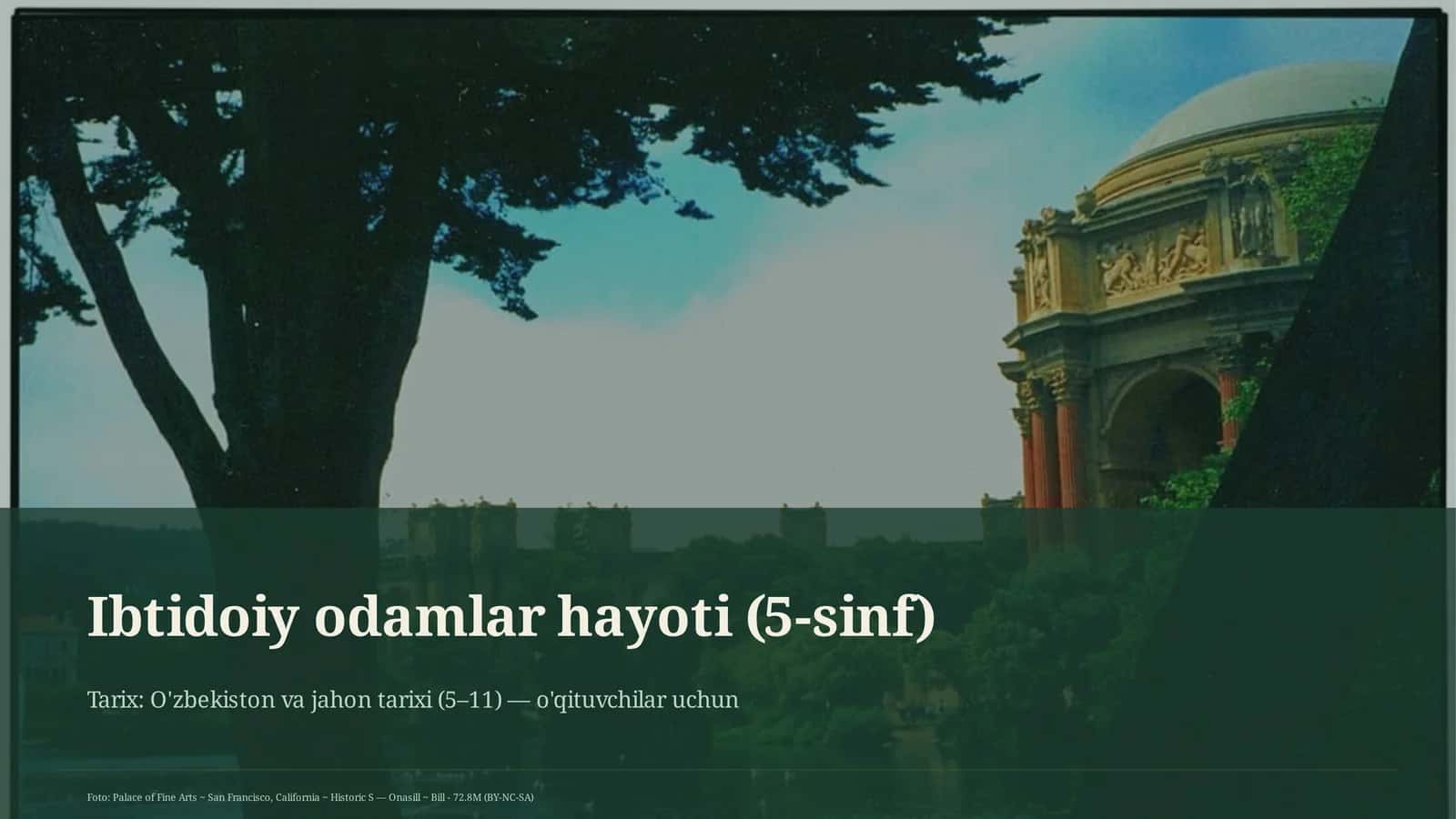 Ibtidoiy odamlar hayoti (5-sinf)