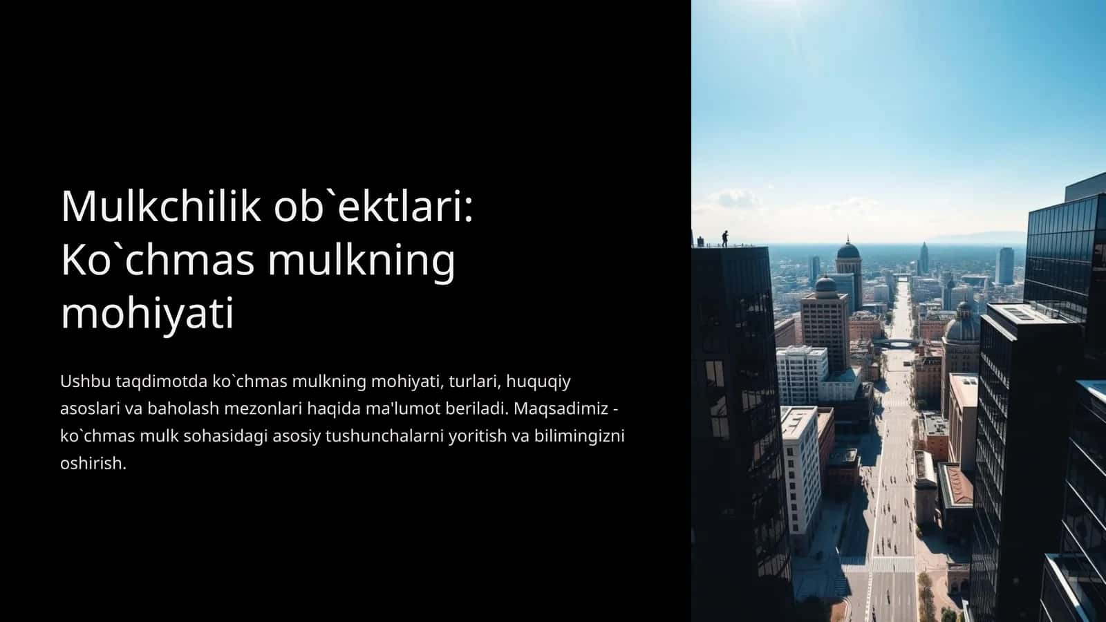 Ko`chmas mulkning mohiyati