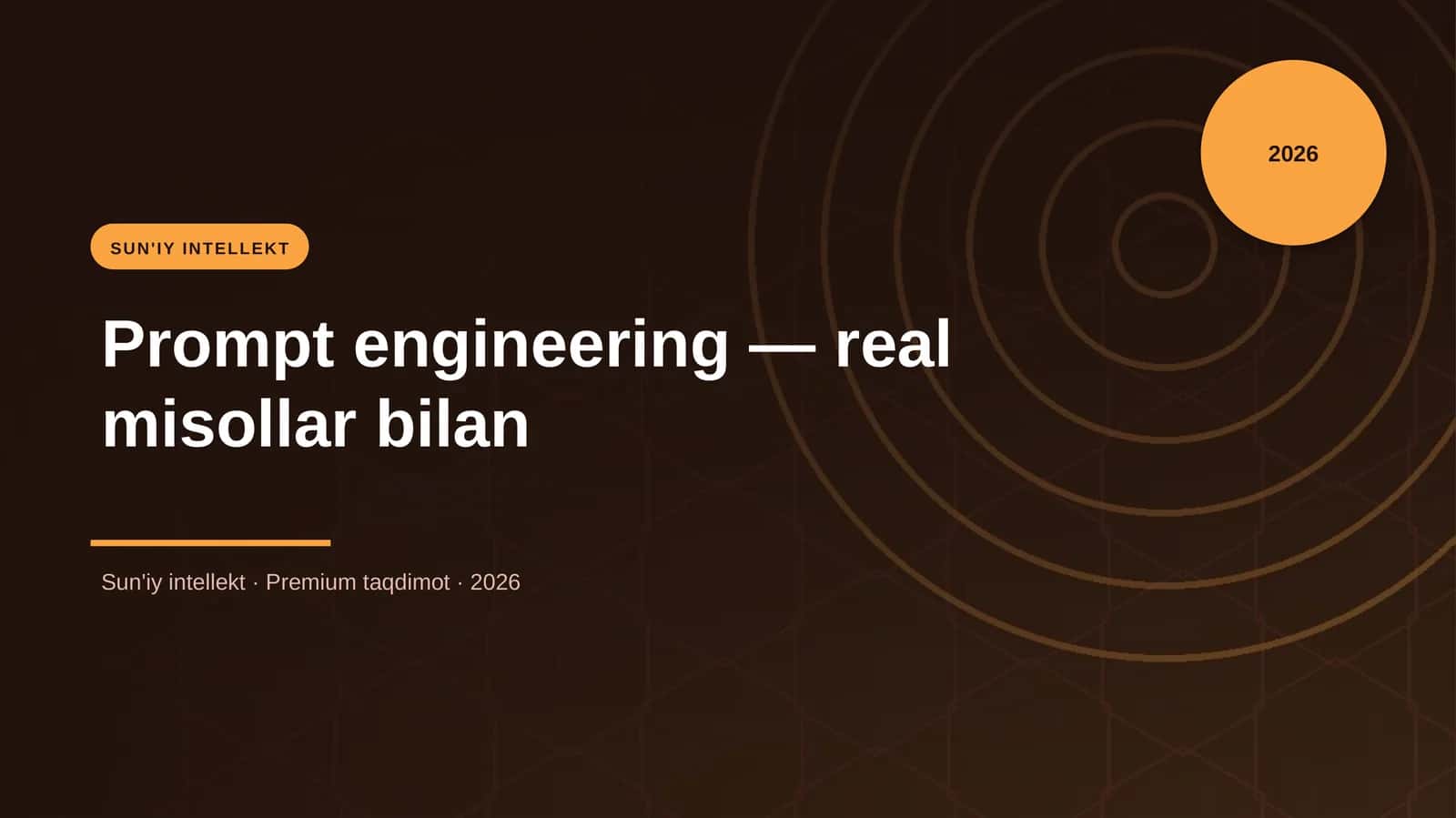Prompt Engineering - Real Misollar bilan