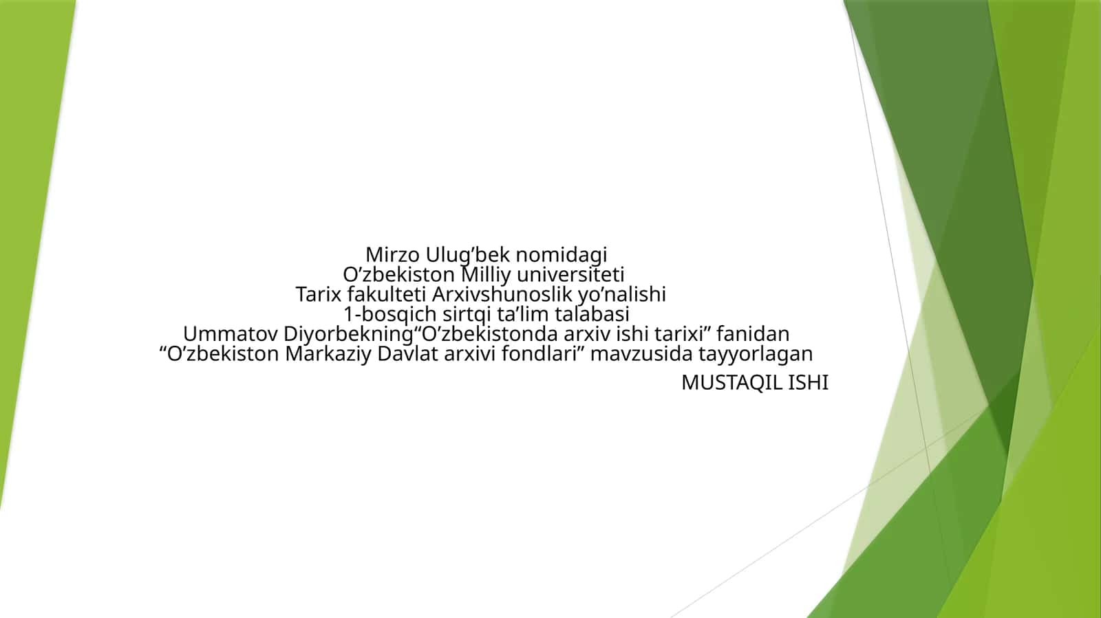 O’zbekiston Markaziy Davlat arxiv fondlari