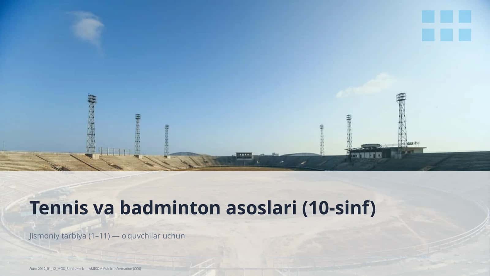 Tennis va badminton asoslari (10-sinf)