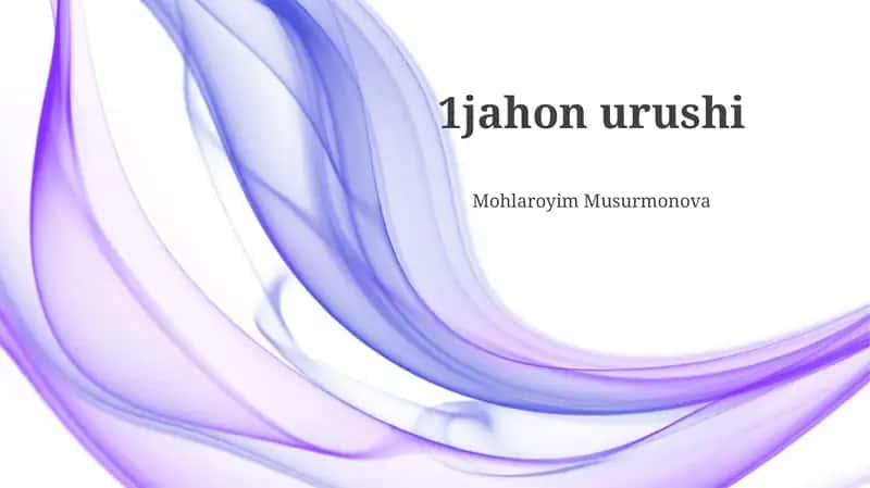 Birinchi jahon urushi