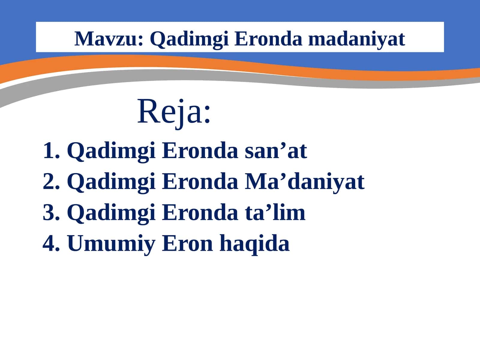 Qadimgi Eronda madaniyat